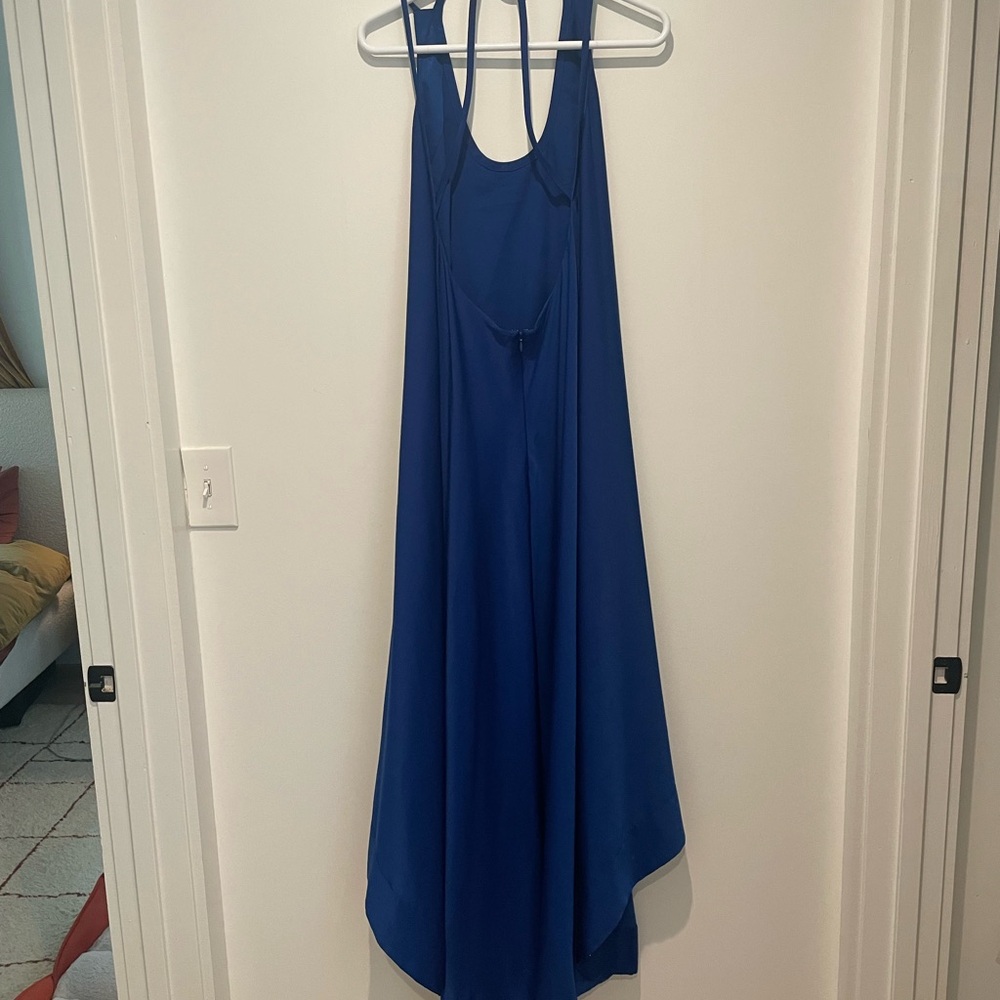 BCBG Long High Low Satin dress